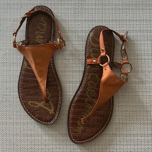 Sam Edelman, 8 1/2 orange tee strap sandals